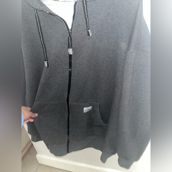 Pro Club Grey Zip Up Sweater Size 2XL - Picture 3 of 6